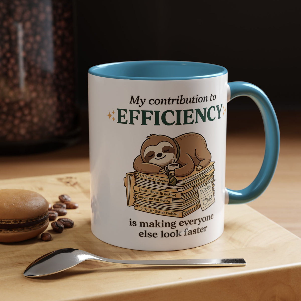 Funny Sloth Office Mug, Productivity Humor Coffee Mug, Lazy Coworker Gift, Work From Home Mug, Sarcastic Employee Coffee Cup