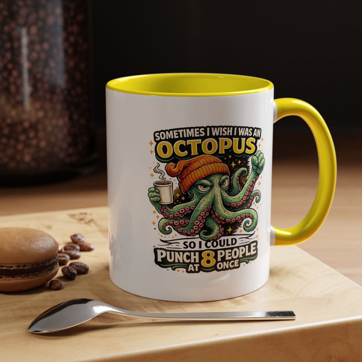 Funny Octopus Coffee Mug, Sometimes I Wish I Was an Octopus Mug, Sarcastic Office Humor Cup, Coworker Gift, Funny Boss Gift, Coffee Lover