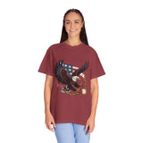 Patriotic Eagle Shirt, American Flag T Shirt, Bald Eagle Military Tee, Veteran Gift, USA Graphic Shirt, Fourth of July Patriotic Top