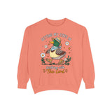 Christian Duck Comfort Colors Sweatshirt, Walking with the Lord Crewneck, Cute Faith Based Duck Sweatshirt, Inspirational Christian Gift