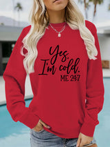 Slogan printed pullover sweatshirt sweatshirt
