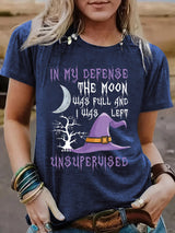 Short sleeved Halloween witch pattern