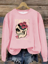 Printed pullover sweatshirt sweatshirt