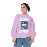 Disabled Veteran Sweatshirt, Distressed Wheelchair and Rifle Graphic, Military Service Pride, Veterans Day Gift and Everyday Casual Wear