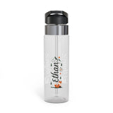 Personalized Adventure Water Bottle for Boys, Ethan Name Bottle, Hiking Gift for Kids, Camping Water Bottle, Fox Mountain Sports Gift
