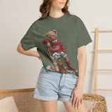 Vintage Teddy Bear Graphic T Shirt, Cute Cowboy Bear Tee, Western Aesthetic Shirt, Retro Country Streetwear Top for Women