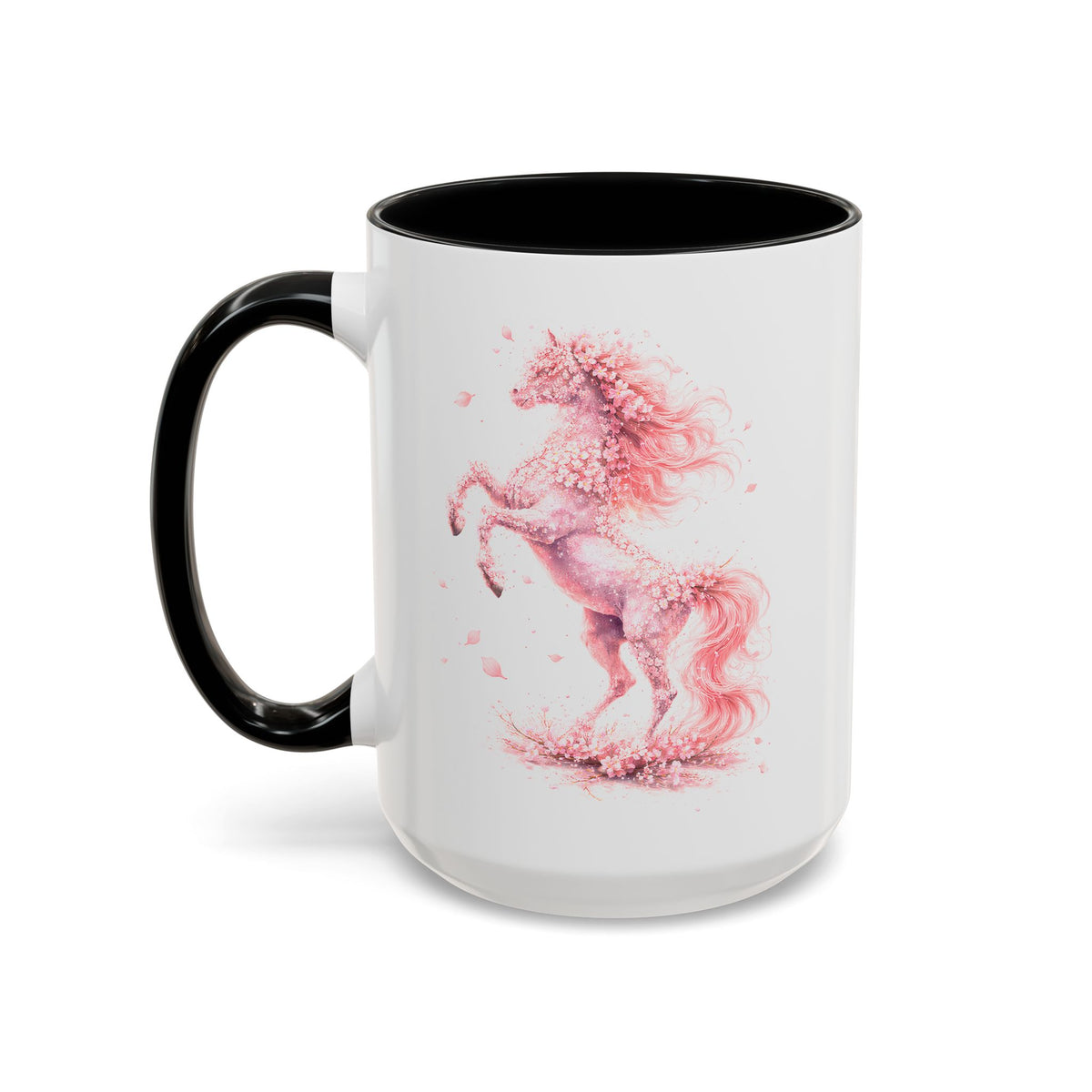 Floral Horse Mug, Horse Lover Gift, Equestrian Coffee Mug, Horse Mom Cup, Horse Art Mug, Ranch Life Gift, Horse Owner Present