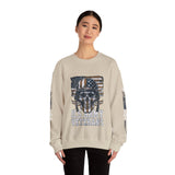 US Army Veterans Sweatshirt, Military Skull Crewneck, American Flag Veteran Pullover, Army Veteran Gift, Memorial Day or Veterans Day
