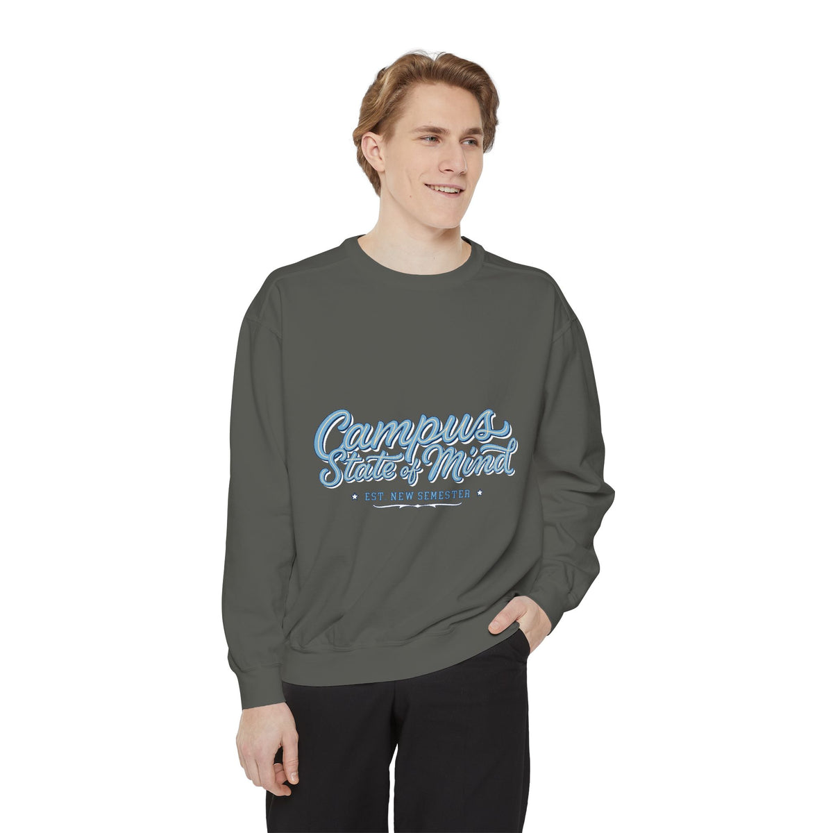 Campus State of Mind Sweatshirt, New Semester College Crewneck, University Student Gift, Back to School Pullover, Campus Outfit, Dorm Life