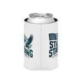 Still Standing Can Cooler, Patriotic Eagle Drink Holder, American Flag Beverage Sleeve, USA Pride Gift, Veteran Gift, Patriotic Party Favor