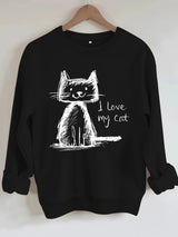 Round neck fleece hoodie