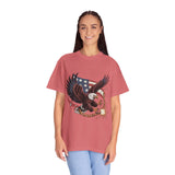 Patriotic Eagle Shirt, American Flag T Shirt, Bald Eagle Military Tee, Veteran Gift, USA Graphic Shirt, Fourth of July Patriotic Top