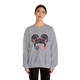 Personalized Patriotic Sweatshirt, Custom Little Miss Pullover, American Flag Girl Crewneck, Fourth of July Gift, USA Country Shirt