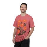 Orange Daisy Graphic Shirt, Retro Floral T-Shirt for Flower Lovers, Groovy Botanical Tee, Cheerful Garden Gift for Women and Gardeners