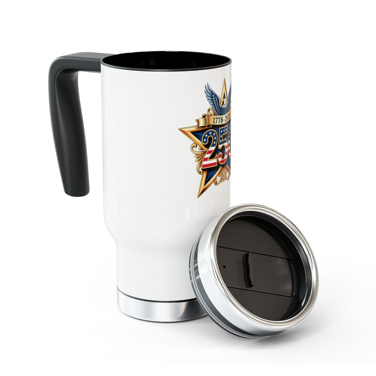 America 250th Anniversary Travel Mug, 1776 to 2026 Stainless Steel Cup, Patriotic USA Gift, American History Drinkware, July 4th Gift