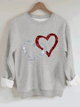 Printed loose women's fleece hoodie