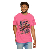 Land of the Free 250 Years Strong Comfort Colors Shirt, America 250th Anniversary Tee, Patriotic Cowboy Graphic Shirt, USA 1776-2026
