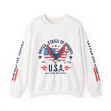 United We Stand Sweatshirt, American Eagle USA Pullover, Patriotic Flag Top, Vintage Americana Clothing, Fourth of July Gift for Women