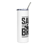 Patriotic Skinny Tumbler, Salute the Brave Travel Cup, Military Veteran Gift, American Pride Drinkware, USA Patriotic Gift for Him