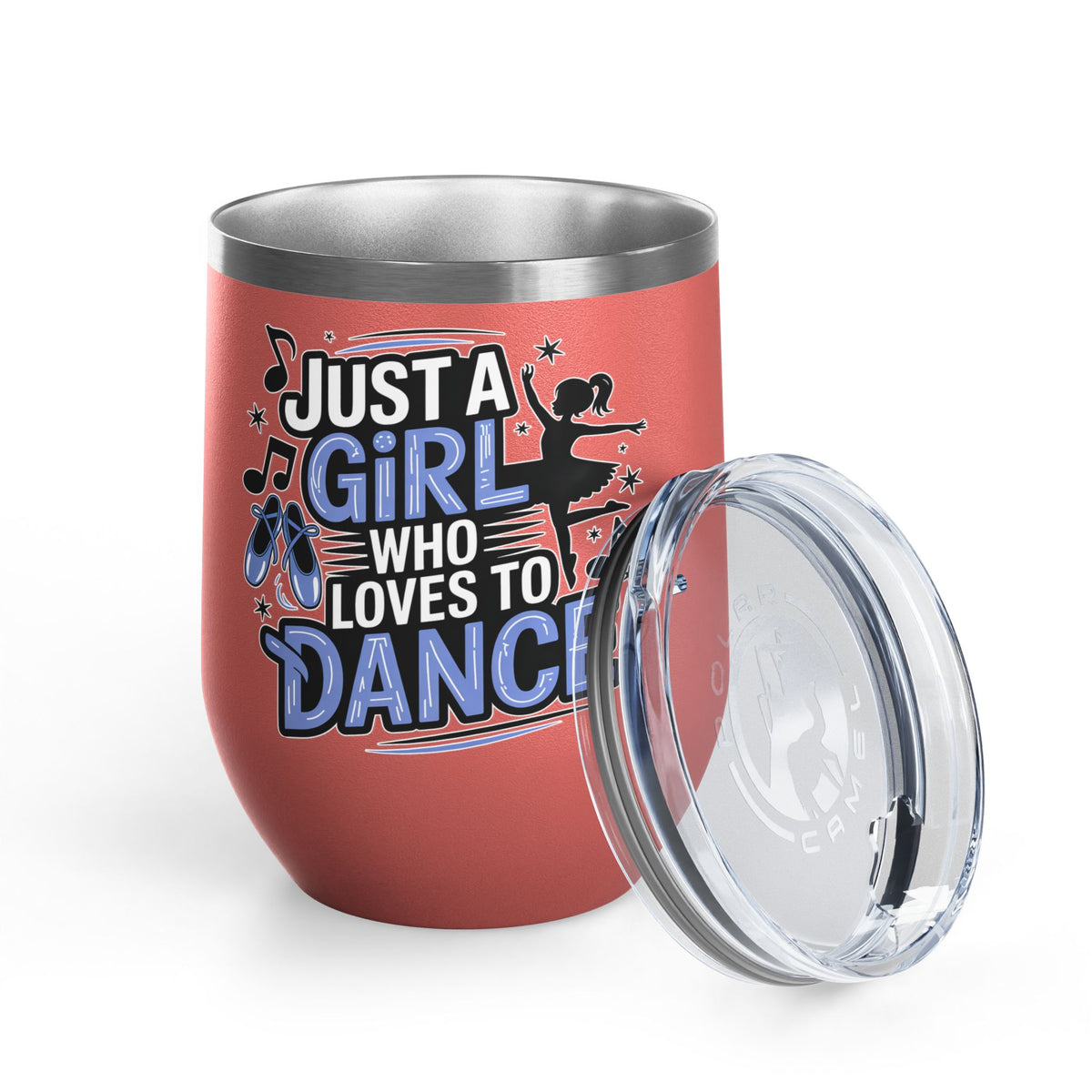 Dance Lover Wine Tumbler, Just a Girl Who Loves to Dance, Cute Dancer Drink Tumbler, Ballerina Gift for Her, Dance Teacher Gift, Ballet