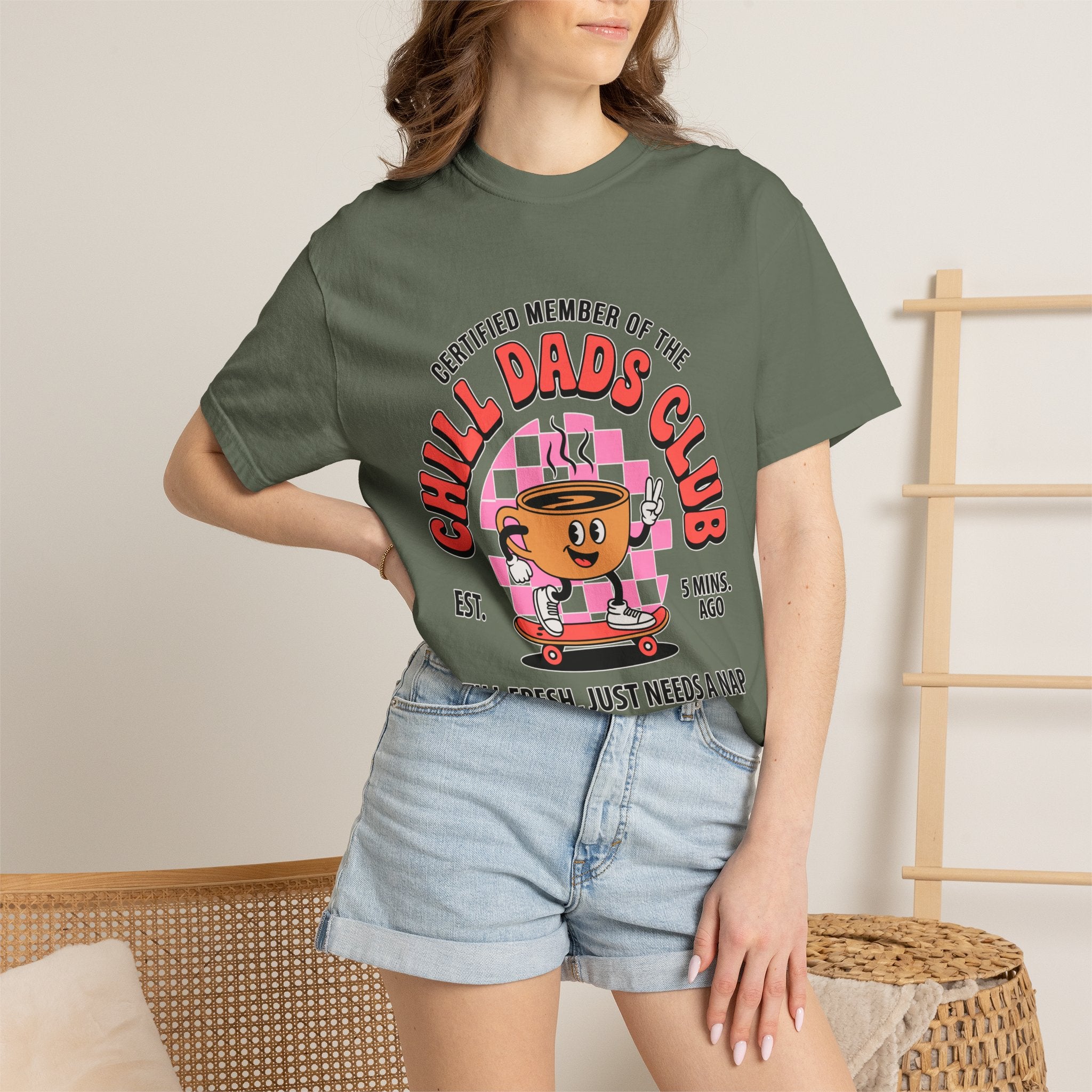 Chill Dads Club Shirt, Funny Dad Coffee T-Shirt, Tired Dad Graphic Tee, Cool Father Gift, New Dad Shirt, Coffee Lover Tee
