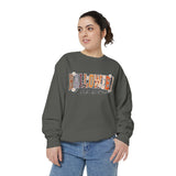 Halloween Season Sweatshirt, Leopard Plaid Pumpkin Letter Pullover, Cute Fall Gift for Women, Spooky October Outfit for Teachers and Moms