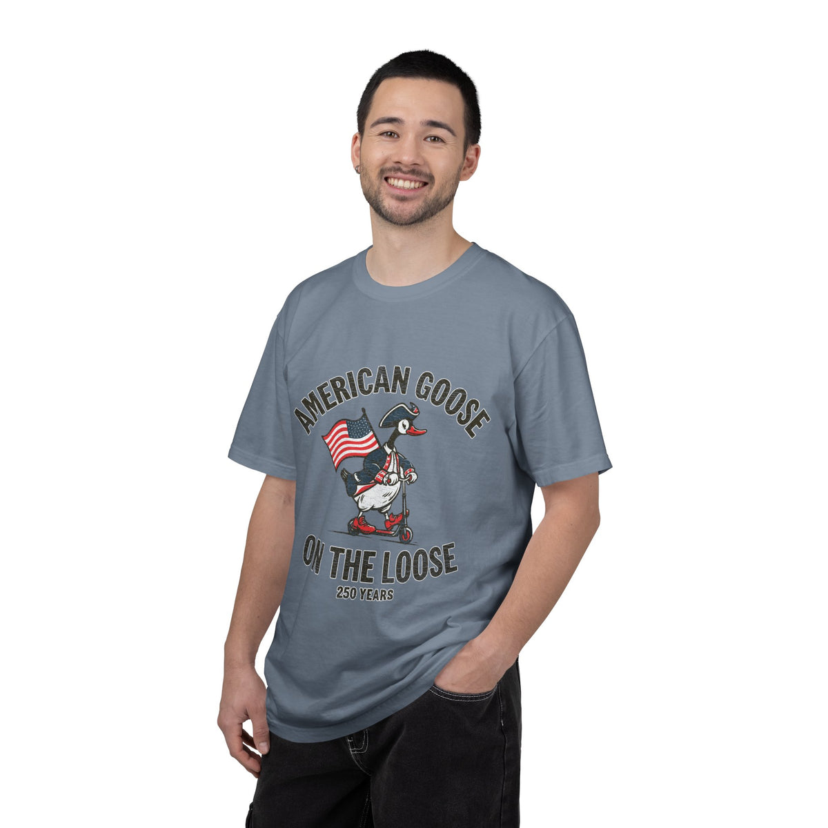 America 250 Shirt, Patriotic Goose Graphic Tee, 250th Anniversary USA T Shirt, Fourth of July Outfit, Americana Gift for Men and Women