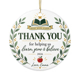 Personalized School Christmas Ornament, Bright Minds Academy Keepsake, Custom School Name Gift, Teacher and Staff Appreciation Decor 2026