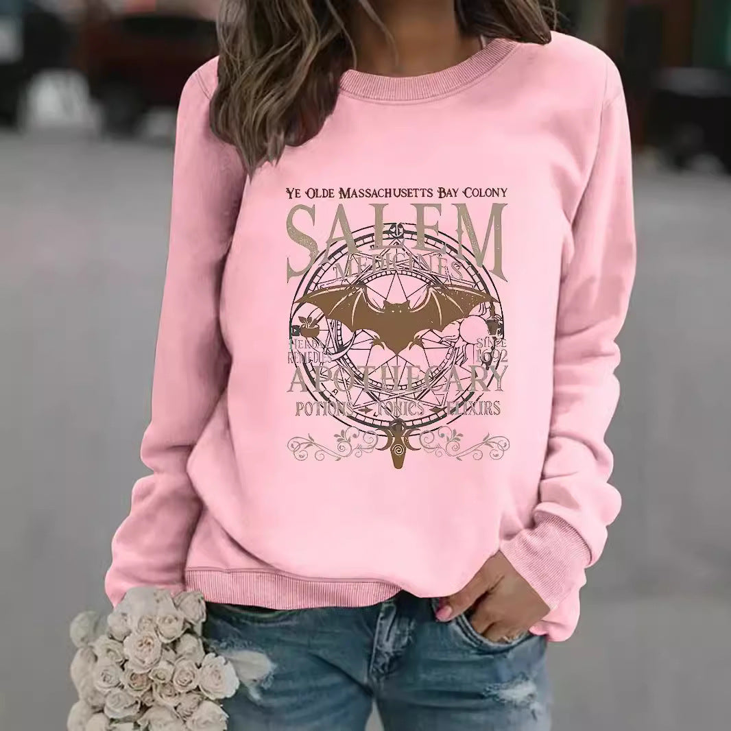 Printed pullover sweatshirt sweatshirt