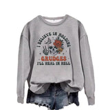 Printed pullover sweatshirt sweatshirt