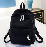 Etsy Cross-border Cute Corduroy Large Capacity Backpack with Adhesive for Letters, Kids and Students School Bag