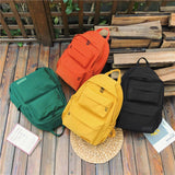 HOCODO Solid Color Backpack For Women 2019 Waterproof Nylon Multi Pocket Travel Backpacks Large Capacity School Bag For Teenage