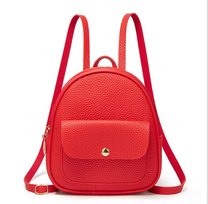 Fashion Women Shoulders Small Backpack Letter Purse Mobile Phone Simple Ladies Travel Bag Student School Backpacks
