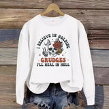Printed pullover sweatshirt sweatshirt