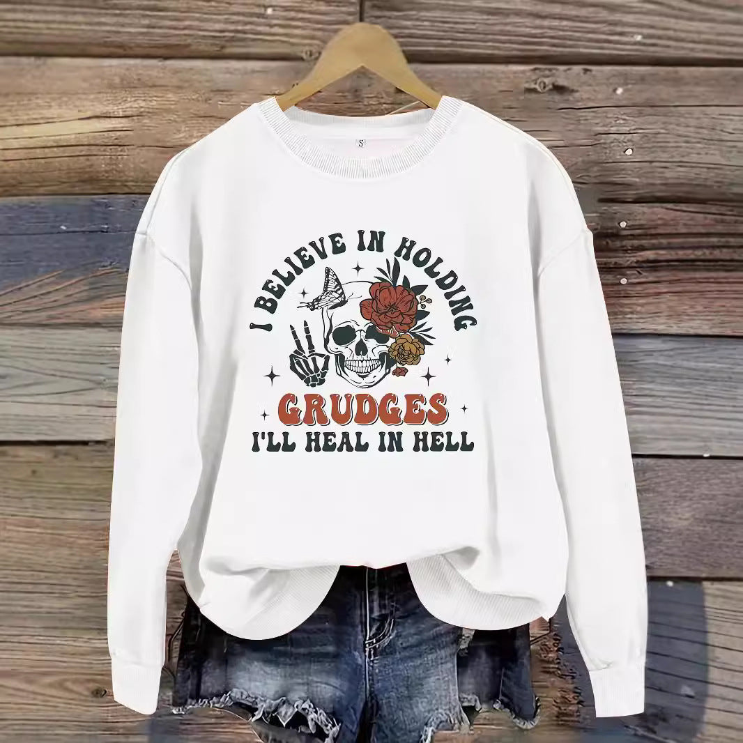 Printed pullover sweatshirt sweatshirt
