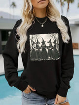 Printed pullover sweatshirt sweatshirt