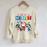 Christmas printed pattern hoodie