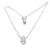 S925 Sterling Silver Necklace Women Set Diamond Small Waist Pearl Collar Chain Temperament Anti allergic Trend ins