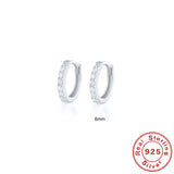 S925 Sterling Silver Circle Earrings with Turquoise and Diamond Inlay 18K Gold Plated Stud Earrings Jewelry