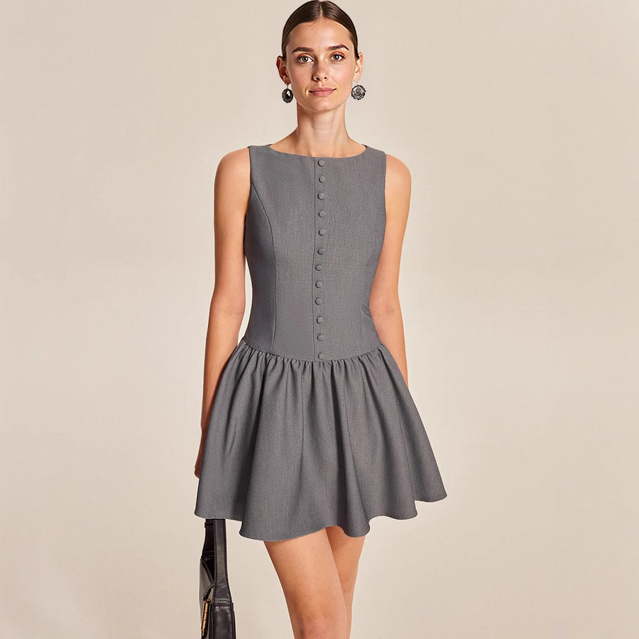 Ladies' sleeveless A-line dress