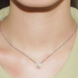 S925 Sterling Silver Necklace Women Set Diamond Small Waist Pearl Collar Chain Temperament Anti allergic Trend ins