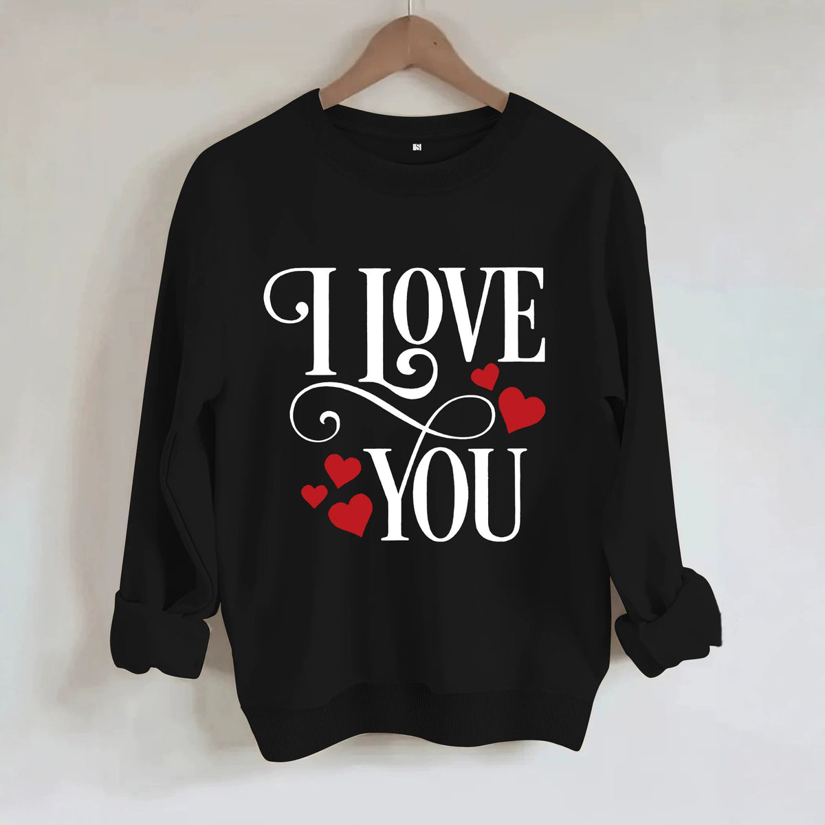 Round neck fleece hoodie