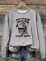 Printed pullover sweatshirt sweatshirt