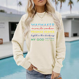 Round neck WAYMAKER printed pullover sweatshirt sweatshirt