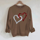 Printed loose women's fleece hoodie