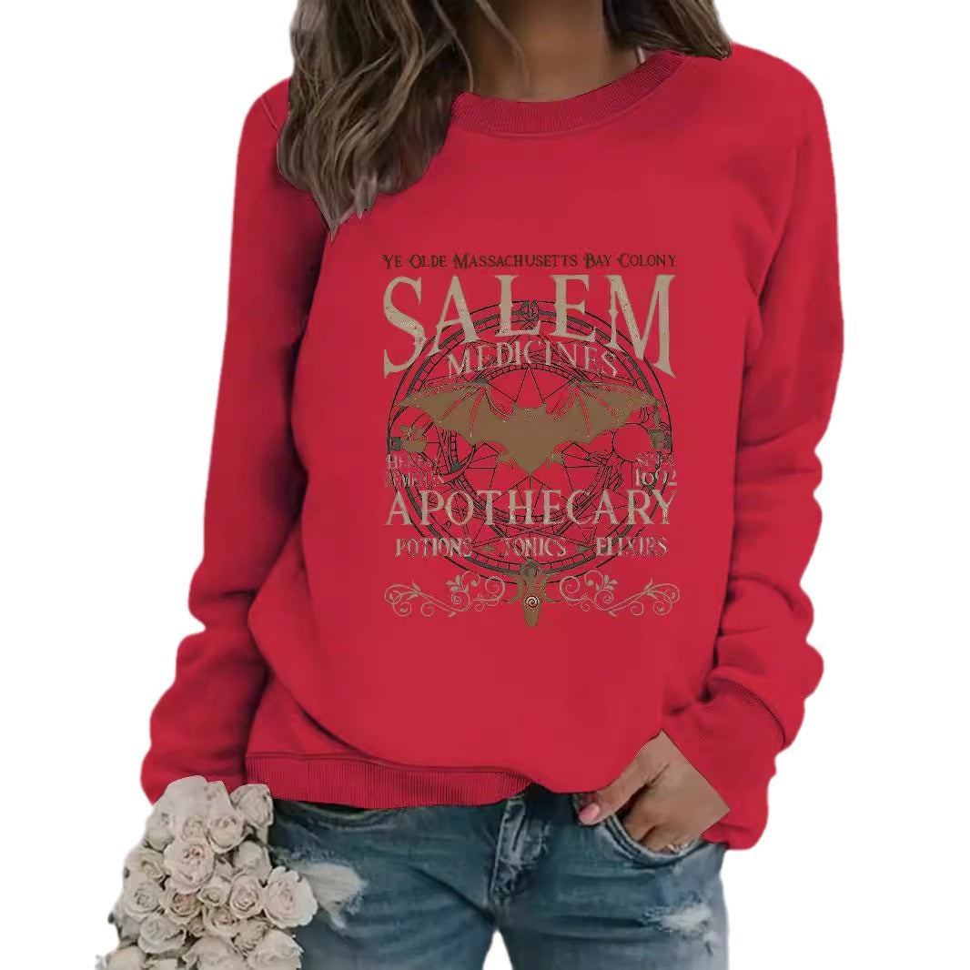 Printed pullover sweatshirt sweatshirt