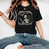 Skeleton Halloween print round neck