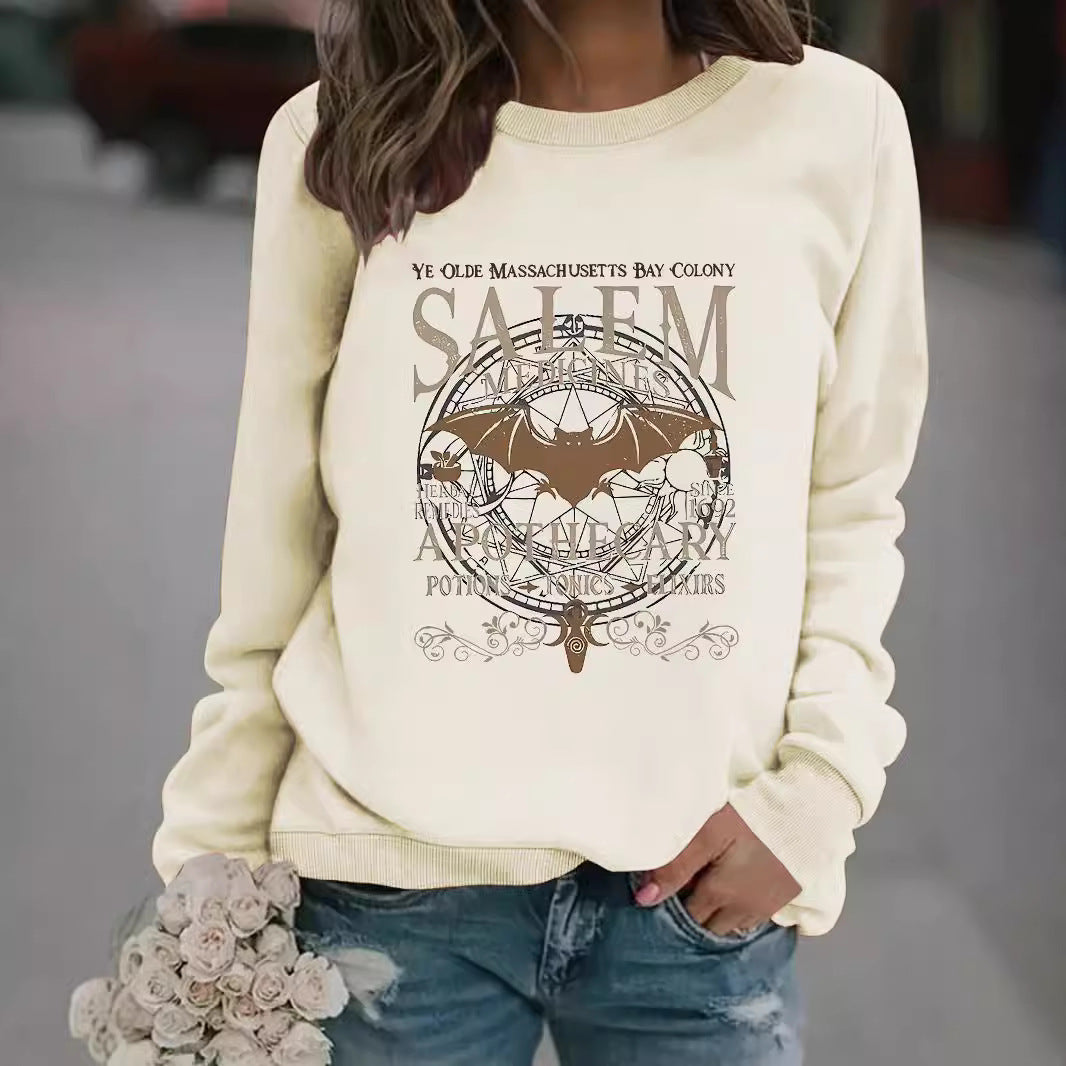 Printed pullover sweatshirt sweatshirt