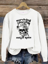Printed pullover sweatshirt sweatshirt