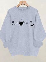 Round neck fleece hoodie